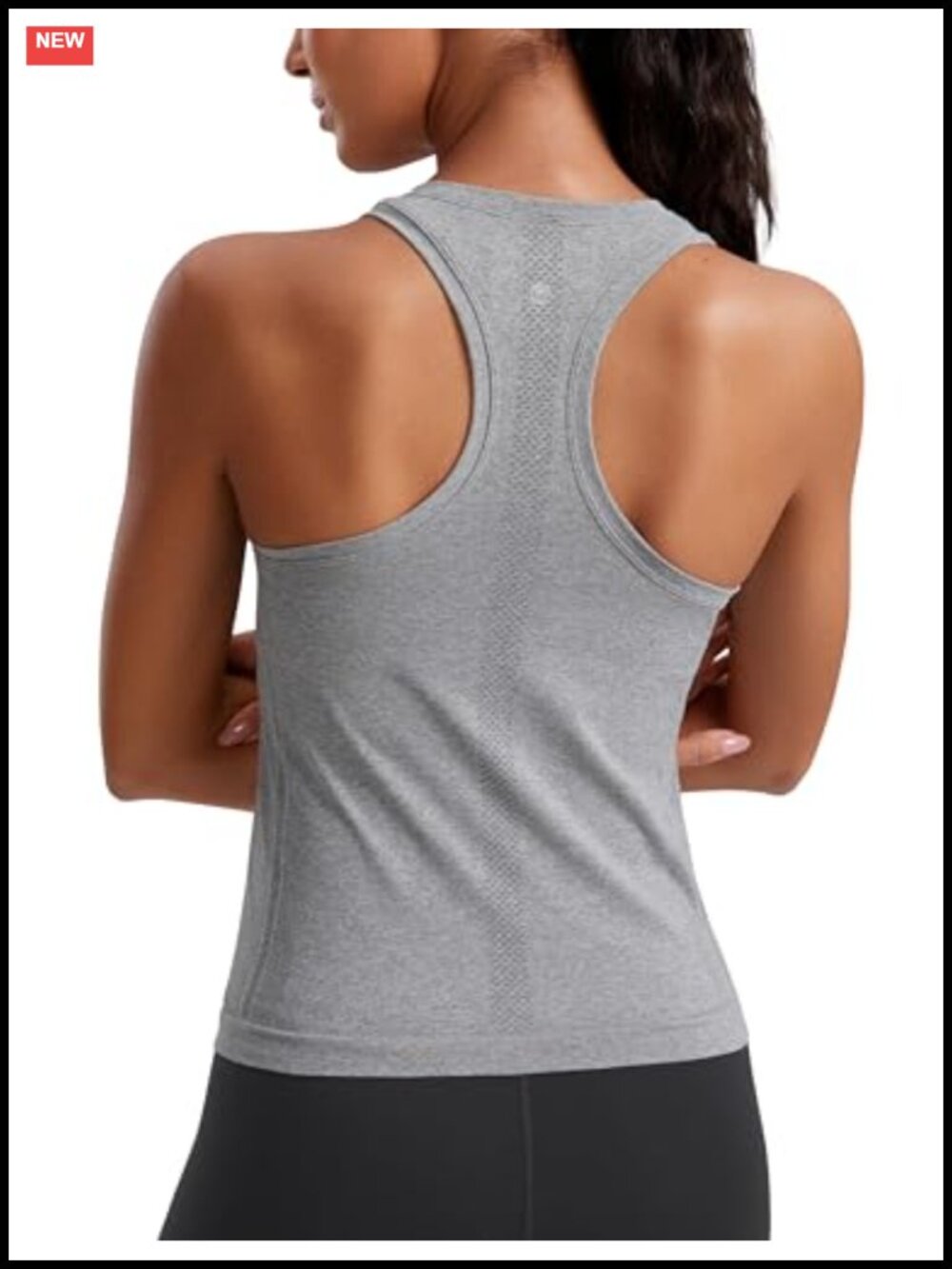 Seamless Racerback Tank Waist Length Slim Fit Polyamide Elastane
